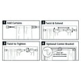 thumbnail image 5 of Mainstays Adjustable Tension Window Curtain Rod, 48" - 84",  with 1" Diameter, Black, 5 of 13