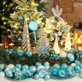 thumbnail image 5 of Xmasexp Paquete De 99 Adornos De Bolas De Navidad Surtidos De Decoraciones De Árbol De Navidad Inastillables Con Paquete De Regalo De Mano Para Fiesta En Casa De Árbol De Navidad (Azul Claro), 5 of 5