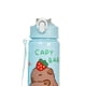 thumbnail image 4 of Botella de viaje con forma de capibara de 700 ml con pajita y asa (Verde), 4 of 8