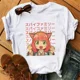 thumbnail image 2 of Camiseta de Anime Spy X Family para mujer, camisetas de manga corta de moda Harajuku japonés, Tops de verano Kawaii, Camiseta de cuello redondo para mujer, 2 of 5