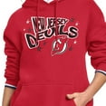 thumbnail image 3 of Women's Starter Red New Jersey Devils Fireworks Fleece Hoodie, 3 of 3
