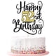 thumbnail image 1 of Decoración para tarta de feliz cumpleaños número 52, decoración para tarta de fiesta de cumpleaños 52 (destellos negros y dorados 52), 1 of 5