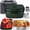 Green, variant on Sitlais Electric Heated Lunch Box, 3 L Double Layer Portable Food Warmer for Car and Truck, 90 W, Dark Grey