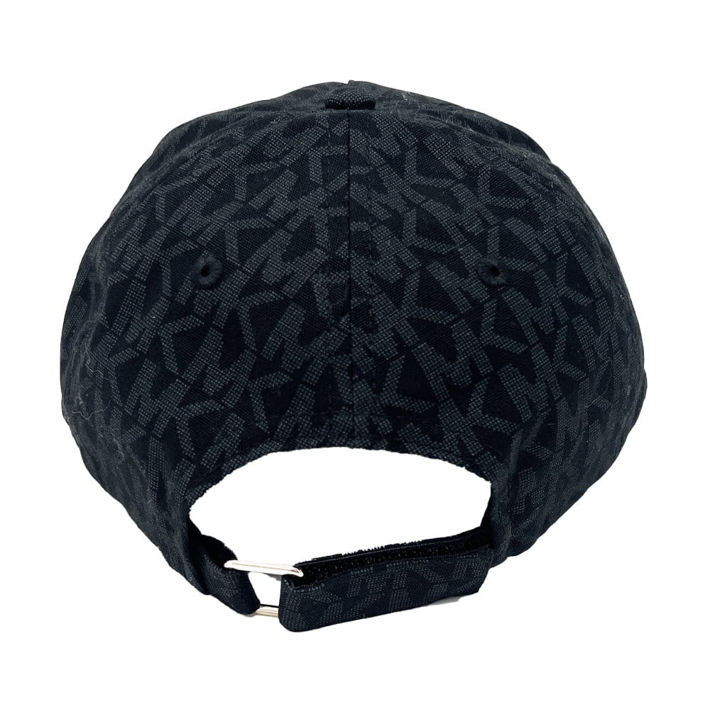 Michael Kors MK Logo Signature Hat Black MK Gray Logo Print  display picture 3