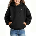 thumbnail image 6 of Cethrio Girls Heated Hoodies, Pullover Warm USB Electric Winter Heated Sweatshirts Black Size 4-14T, 6 of 7