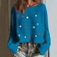 thumbnail image 2 of My Items Talove Long Sleeve Shirts for Women Funny Graphic Sweatshirt Women Fall Clothes Ladies Tops And Blouses Womens Tops Trendy Casual Christmas Shirts, 2 of 6