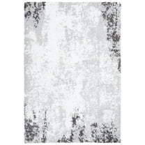 SAFAVIEH Berber Seymour Abstract Shag Area Rug, 8' x 10', Light Grey/Dark Grey