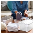 thumbnail image 5 of YfulYde 55 Qt Lidded Containers Stackable Storage Box with Handles, 6 Pack, Clear, 5 of 9