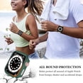 thumbnail image 4 of [2 Pack] Compatible for Apple Watch Case SE Series 6 5 4 40mm [NO Screen Protector], All-Around Protective PC Hard Bumper Cover Face for iWatch SE Series 6 5 4 40mm (Black/Green, 40mm), 4 of 5