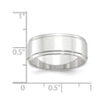 thumbnail image 4 of Primal Gold 10 Karat White Gold 8mm Flat with Step Edge Band Size 10.5, 4 of 6