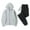 Gray, variant on Two Piece Sets For Women And Men Zip Up Long Sleeve Loose Hoodie Sweatshirts Drawstring And Jogger Sweatpants With Pockets Winter Outfits 2024 White S