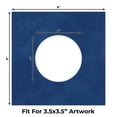 thumbnail image 2 of Brooke Blue Suede Picture Frame Mat for 8x8 Frames - Circle Opening for 4x4 Photos - 25 Mats, 2 of 7