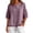 Purple, variant on Womens Shirt Sleeve Tops Plus Size 3/4 Sleeve Round Neck Gauzy Linen Blouses Going Out Tops for Women