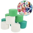 thumbnail image 3 of hengzirui crepe paper 9 Rolls Green and White Crepe Paper Streamers Jungle Theme Paper Garland Streamer, 3 of 8