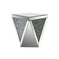thumbnail image 5 of ACME Furniture Noralie 19" Square Mirrored Accent End Table in Silver/Black, 5 of 5