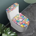 thumbnail image 3 of HELLHERO Easter Cartoon Rabbit 2 Pack Stretch Toilet Cover Set with Elastic Edge for Universal, 3 of 8