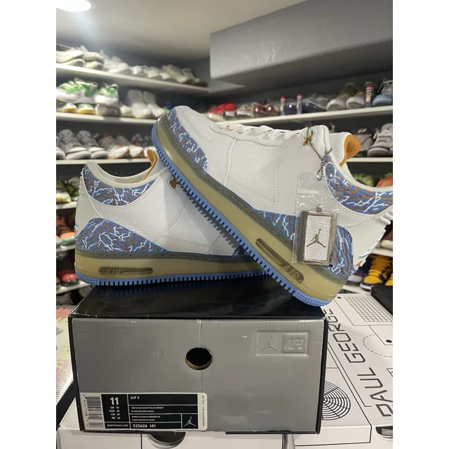 Ni - ke Ni - ke Air Jordan 3 FUSION x AF1 Size 11 SUNSET BLUE 2008 323626-141 RARE AJF 3