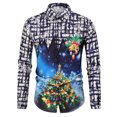 thumbnail image 2 of DPTALR Christmas 3D Digital Printing Lapel Button Long Sleeve Men's Shirt, 2 of 9