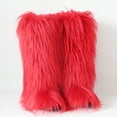 thumbnail image 3 of Gegefur Women's Furry Fluffy Boot Faux Fur Long Snow Boot Knee High Boots Warm Comfortable Outdoor Flat Shoes, 3 of 6