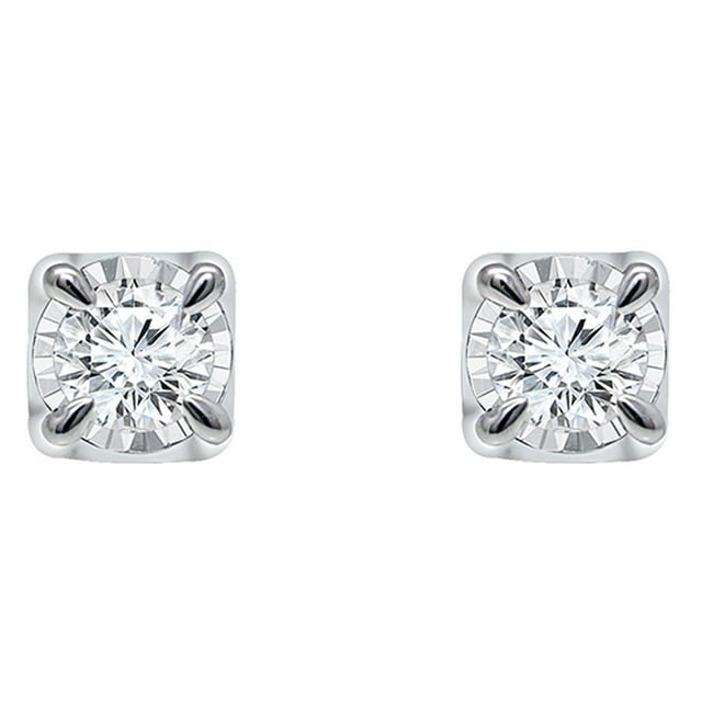 0.13 CT. T.W. Round Cut Diamond Stud Earrings in 14K Gold