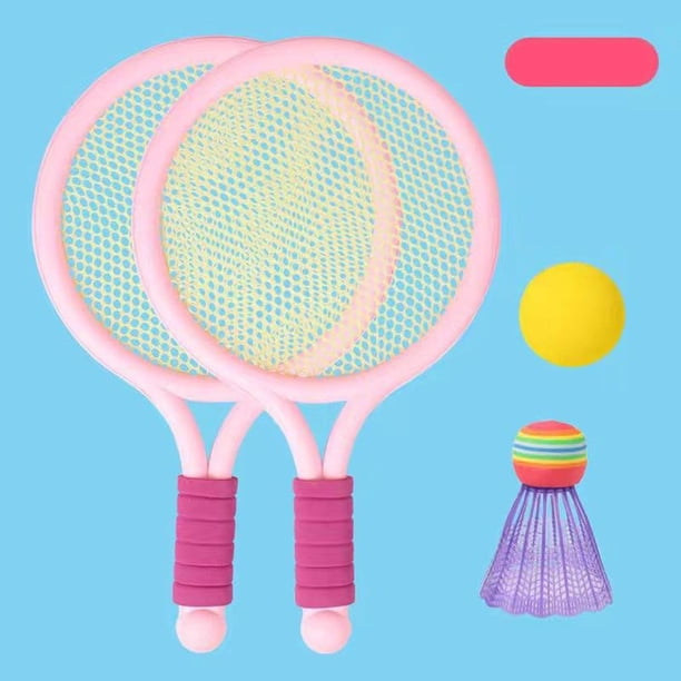 Set Raquette Tennis/badminton Enfant – 2 Raquettes, Balle + Volant, Plastique