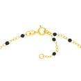 thumbnail image 7 of Honey Crush Real 14K Yellow Gold Black Enamel Bead on Piatto Chain (2.2mm, 18in), 7 of 7