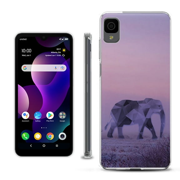 Slim-Fit Gel TPU Phone Case for TCL 30Z / 30 Z / 30 LE, by OneToughShield ® - Twilight Elephant
