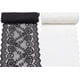 thumbnail image 1 of Cinta elástica de encaje de 5 yardas y 2 rollos de 6,3 pulgadas de ancho con estampado floral de rosas blancas y negras, 1 of 9