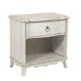 thumbnail image 2 of Home Fare Beachcomber Table de Chevet 1 Tiroir en Bois Flotté Blanc, 2 of 5