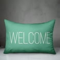 thumbnail image 2 of Creative Products Welcome Mint 14x20 Indoor / Outdoor Pillow, 2 of 2