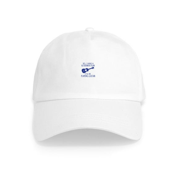 CafePress - Guitar Retirement Plan Cap - Adjustable 100% Brushed Unisex Casual Cotton Baseball Cap, Beige, 1