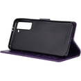 thumbnail image 5 of Compatible with Samsung Galaxy S21 FE 5G Case Glitter with Card Holder Flip Wallet Phone Case for Women Crystal Butterfly Shockproof Protective Case for Samsung Galaxy S21 FE 5G,Purple GY, 5 of 16