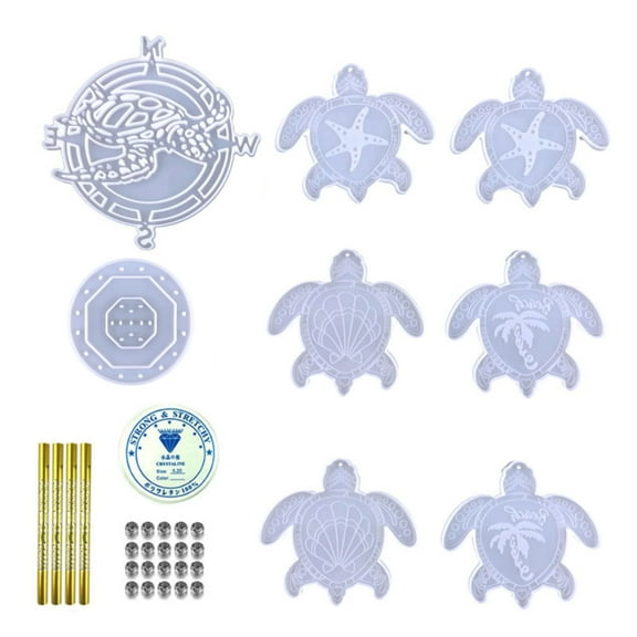 Little Sea​​ for Turtle Wall Wind Chime Mould Silicone Epoxy Resin Molds Pendant Jewellery Making Home Decor