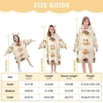 thumbnail image 4 of FORMRS Wearable Blanket Hoodie with Sleeves for Kids Cozy Flannel Sweatshirt, Red Cakes, 4 of 7