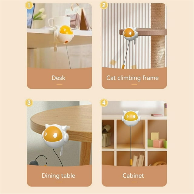 Juguete Eléctrico Colgante con Pelota para , Juguete para Ejercicio para Gatito, Juguetes Interactivos con Pelota para , Juguete Automático para Juego y Ejercicio