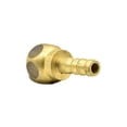 thumbnail image 5 of Interstate Pneumatics T07 1/4" Hose Barb Brass Angle Ball Foot Chuck with Sut-off Valve, 5 of 5
