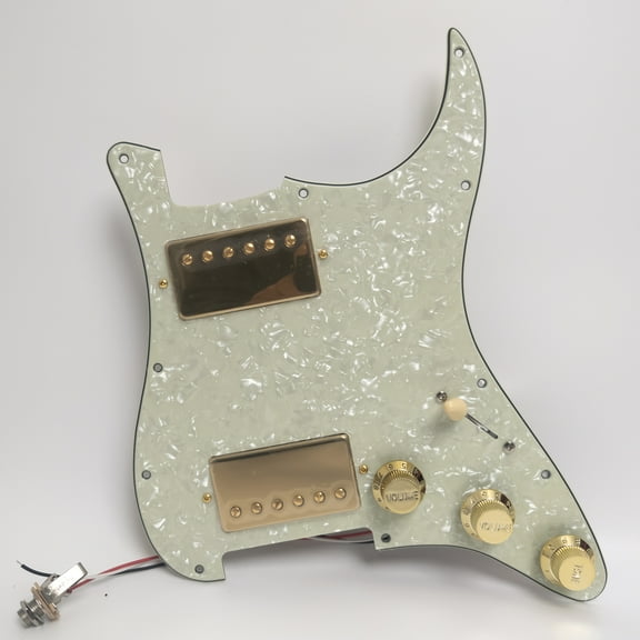 HH Guitar Prewired Loaded Pickguard, with Active Ceramic & Alnico V Humbucker Pickups, Solderless Wiring, for Fender Strat Guitar