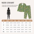 thumbnail image 4 of Honeii Vintage Sugar Skull Print Women's Pajama Sets Long Sleeve Button Down Sleepwear Nightwear Soft Pjs Lounge Sets 2PCS-Medium, 4 of 7