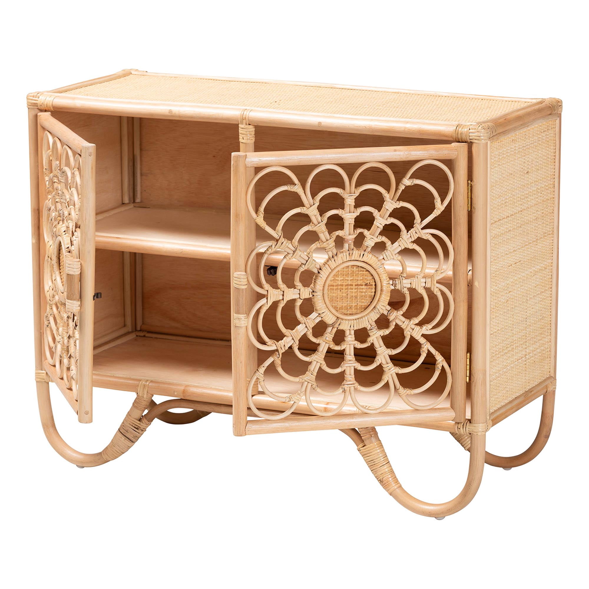 bali & pari Acelin Boho Storage Cabinet, Natural