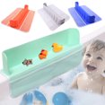 thumbnail image 1 of SUSUchens Estante de almacenamiento de juguetes para bañera con protección contra salpicaduras y ventosas, diseño plegable, antideslizante, fácil de limpiar, organizador de protección contra, 1 of 8