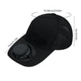 thumbnail image 2 of SIYTUAU Baseball Cap With Solar Powered Charging Fan 3-Speed Control Mesh Side Panels Led Display For Men Women Polyester Size 23.62X6.3X5.12In, 2 of 7