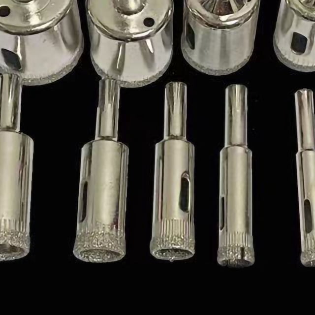 Juego de 15 brocas de diamante para sierra de corona, incisivas y universales para galvanoplastia, para vidrio, 6, 8, 10, 12, 14, 16, 18, 20, 22, 25, 26, 28, 30, 40 y 50 mm