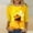 Yellow, variant on SOOMLON Womens 3/4 Length Sleeve Tops Plus Size Tunic Bee Festival Tops Casual Round Neck Shirts Funny Honey Bee Graphic T Shirts 2025 Trendy Spring Summer Ladies Tops Loose Outfits Pullover XL