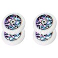 thumbnail image 1 of 4 Piezas Accesorios de Scooter 110 mm Ruedas de Scooter Coloridas Ruedas de Poliuretano Ruedas Gruesas de Coche con Rodamientos (Blanco), 1 of 4
