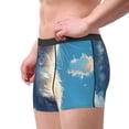 thumbnail image 2 of Gukieu Clear Sky Blue Cat Print Men's Boxer Briefs, High Elastic Moisture Wicking Boxer Briefs Underwear-XX-Large, 2 of 5