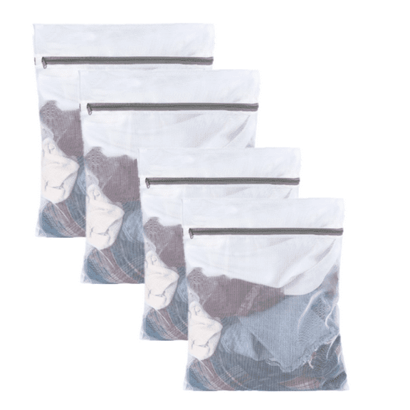 4 Pack Mesh Laundry Bags for Delicates (2XL 2L), Laundry Bags Mesh Wash Bags