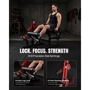 Mikolo NOVA™ Leg Extension and Curl Machine, Adjustable Leg Curl Machine for Home Gym, Seated Leg Extension and Lying Leg URL Machine, Leg Workout Equipment with 160lb Weight Plates
