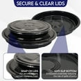 thumbnail image 4 of Klex Disposable Round Party Sushi Trays with Lids, PET Plastic, Black/Clear, Ø16.1, 25 Sets, 4 of 6