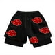 thumbnail image 4 of Pantalones cortos de compresión de Anime para hombre, ropa deportiva para gimnasio, 2 en 1, doble capa, entrenamiento, Fitness, rendimiento, 4 of 5