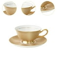 thumbnail image 6 of yotijay Ceramic Coffee Cup and Saucer Mug Delicate Espresso Cup Cappuccino Mug for Party gold, 6 of 9